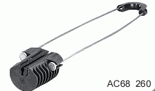 Зажим натяжной d5-8мм, 1.4кН АС68 260 Зажим натяжной d5-8мм, 1.4кН АС68 260