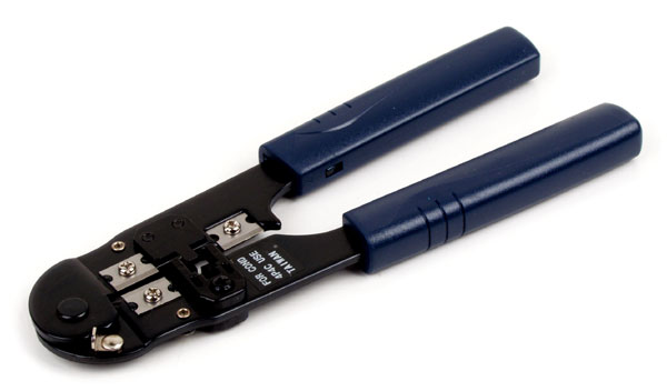 Обжимает трубочный разъём 4P4C Обжимает трубочный разъём 4P4C