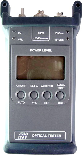 Тестер ВО 1.31/1.55 FOD-1208 оптический LD VFL Тестер ВО 1.31/1.55 FOD-1208 оптический LD VFL