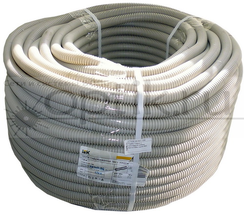 Труба гофра с протяжкой d20мм бухта100м серая IEK CTG20-20-K41-100I Труба гофра с протяжкой d20мм бухта100м серая IEK CTG20-20-K41-100I