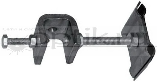 Зажим шлейфовый 08-18мм 2кабеля струбцина до 25мм, плашка сталь, ГТ для грозотроса СШ.ОКГТ/8-18 Зажим шлейфовый 08-18мм 2кабеля струбцина до 25мм, плашка сталь, ГТ для грозотроса СШ.ОКГТ/8-18