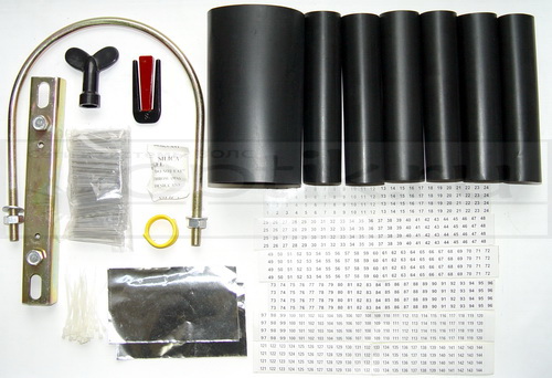 Муфта ВО288(288)-6+О GJS-R 144 Core/GPJ-R, тупиковая МЕХ-ТУТ, касета 48ОВх6, гильзы, крепление к стене, на столб Муфта ВО288(288)-6+О GJS-R 144 Core/GPJ-R, тупиковая МЕХ-ТУТ, касета 48ОВх6, гильзы, крепление к стене, на столб